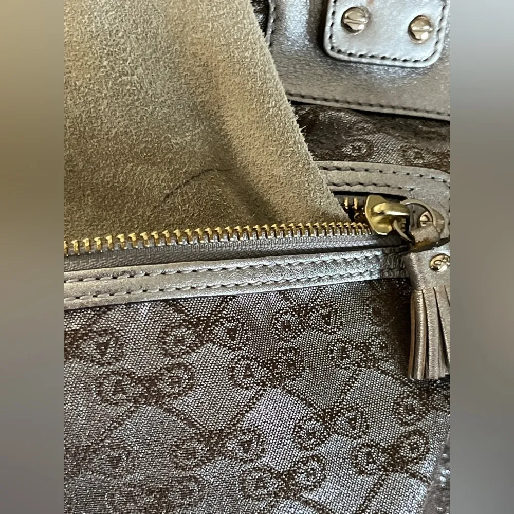 Rare Anna Hindmarch Metallic Silver Monogram Tote Bag – Japan Exclusive Gray - Image 15