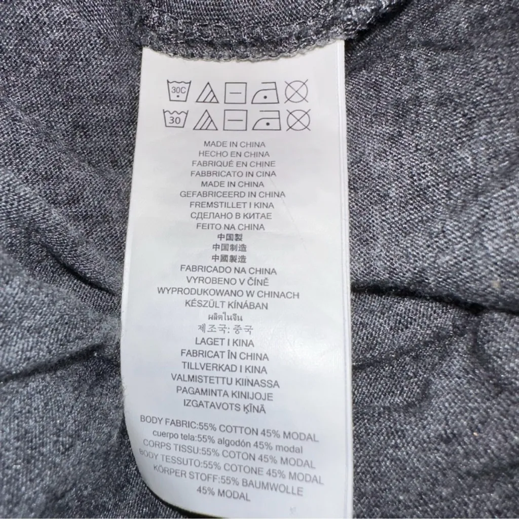 Michael Kors Grey Embellished Cuff Long Sleeve Top Size Large - Image 6