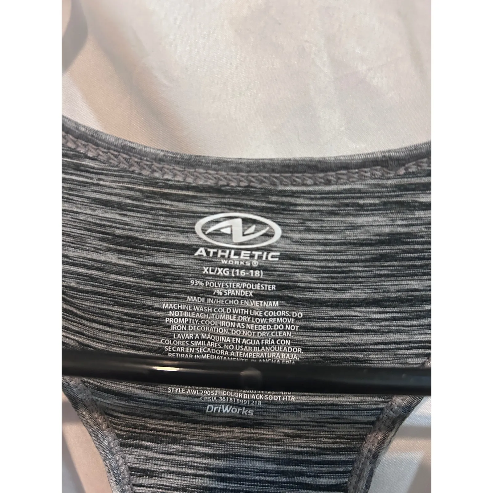 Athletic Works Womens Racerback Tank Top Heather Gray XL Perform Workout Active - Image 4