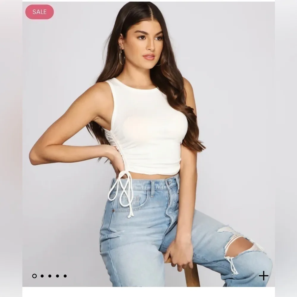 White Windsor Crop Top, NWT - Image 2