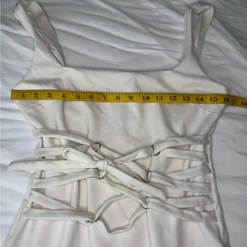 H:OURS Ivory Ralph Bodycon Dress sz Large Cream  Cocktail Womens. A19 - Image 11