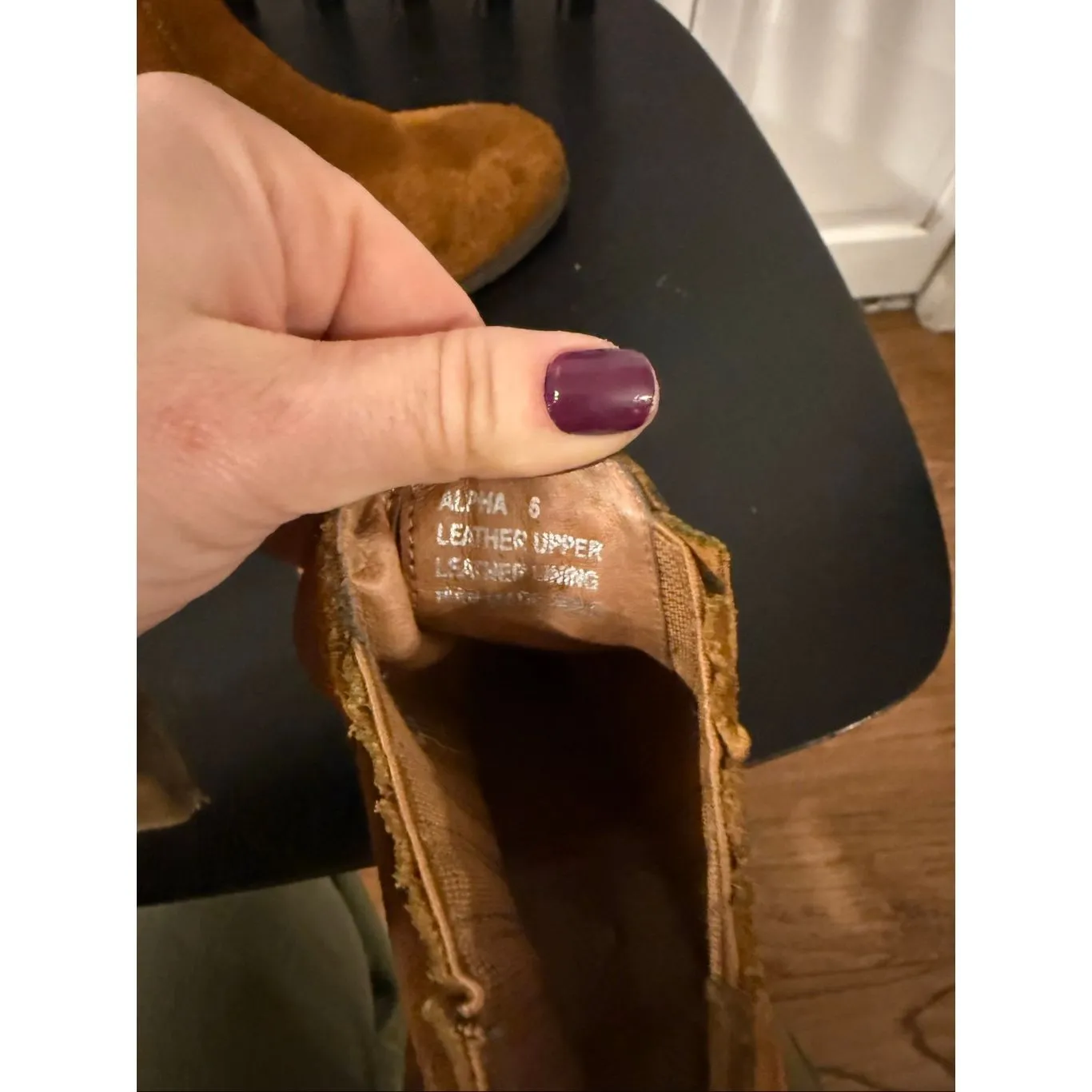 Chocolat Blu alpha tan suede ankle boots size 6 - Image 6