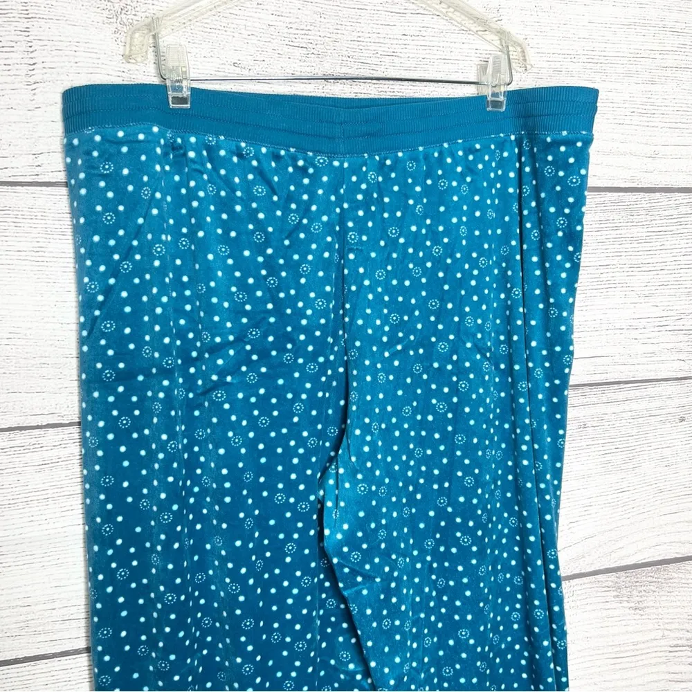 NWT Nautica Teal Blue Polka Dot Women's Pajama Pants Set Size XL - Image 12