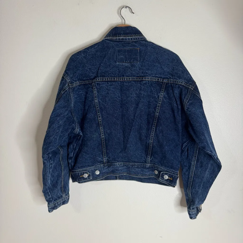 Jordache basics y2k Classic Blue button up Denim Jacket size Medium cotton - Image 6