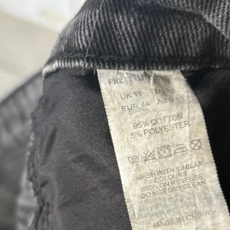 Prettylittlething Black Slim Mom Jeans Size 12 - Image 7