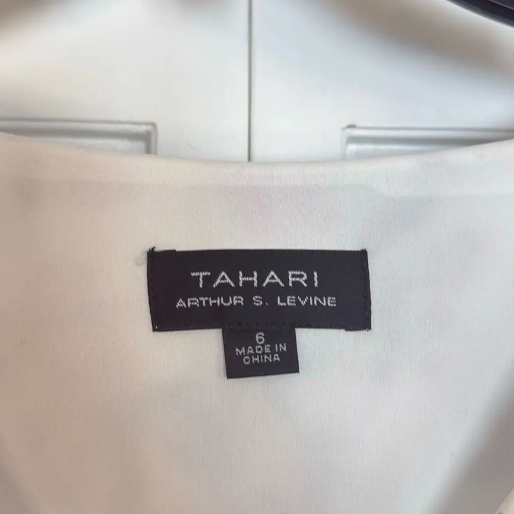 Tahari pink floral ruffled sleeve smocked midi dress 6 - Image 5