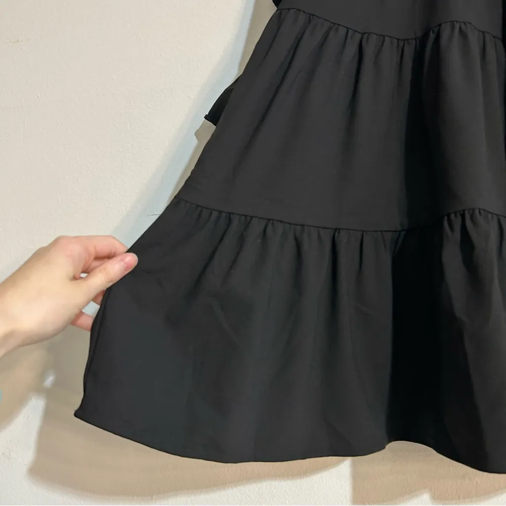 Tuckernuck Pomander Place Black Crepe Kenzo Dress Size Small - Image 3