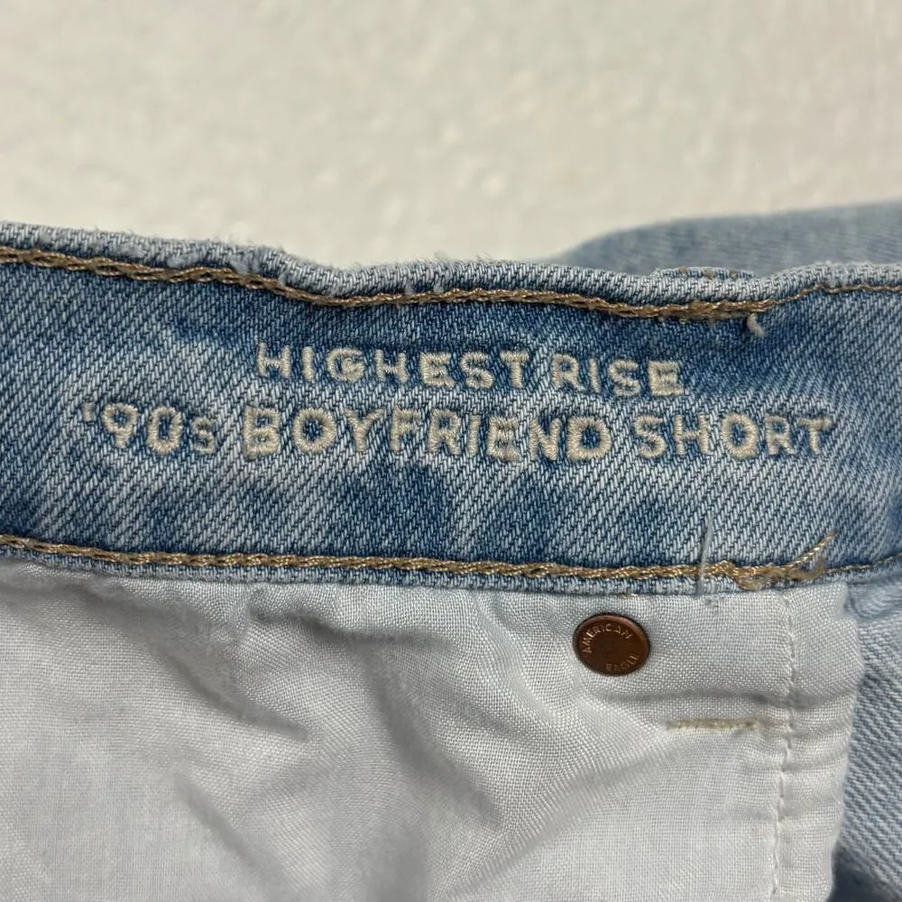 American Eagle Strigid Highest Rise 90s Boyfriend Short Light Wash Size 18 - Image 5