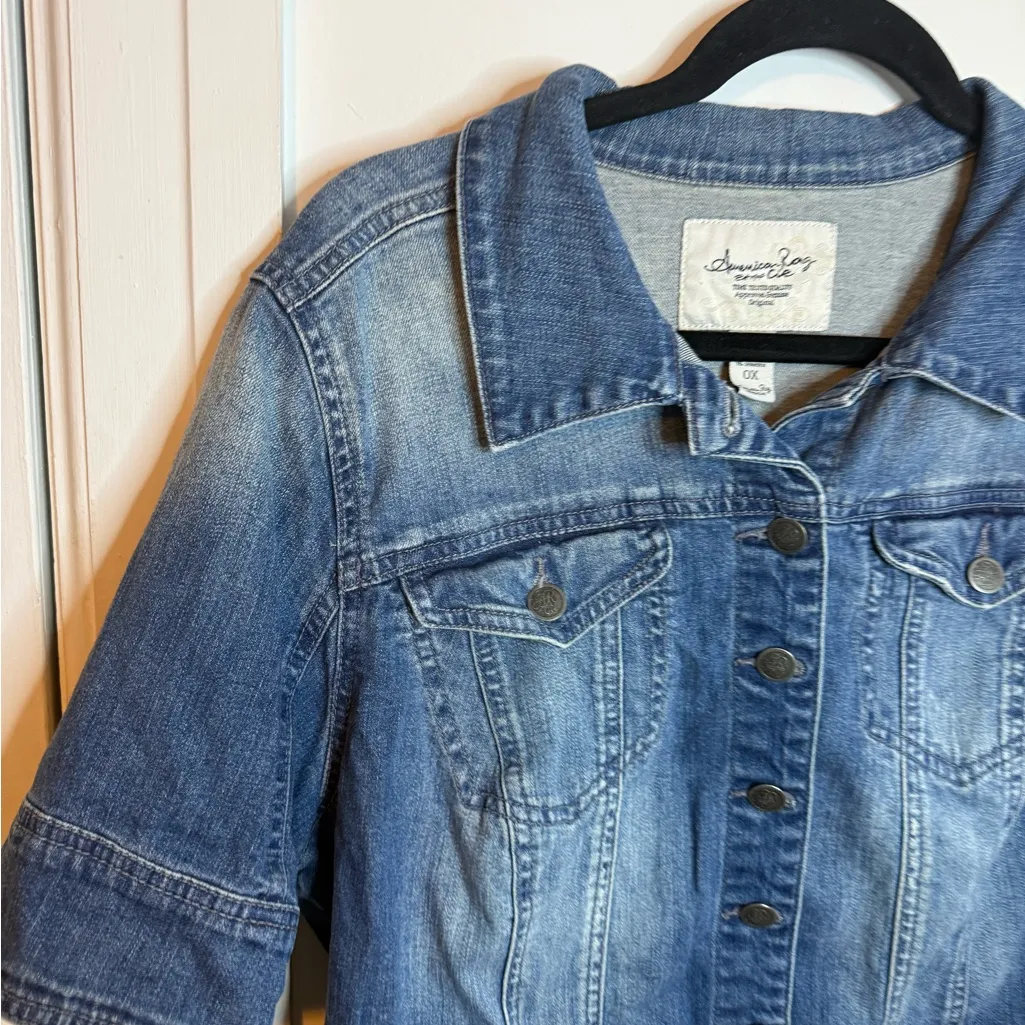 American Rag Y2K Short Sleeve Denim Jacket - Image 4