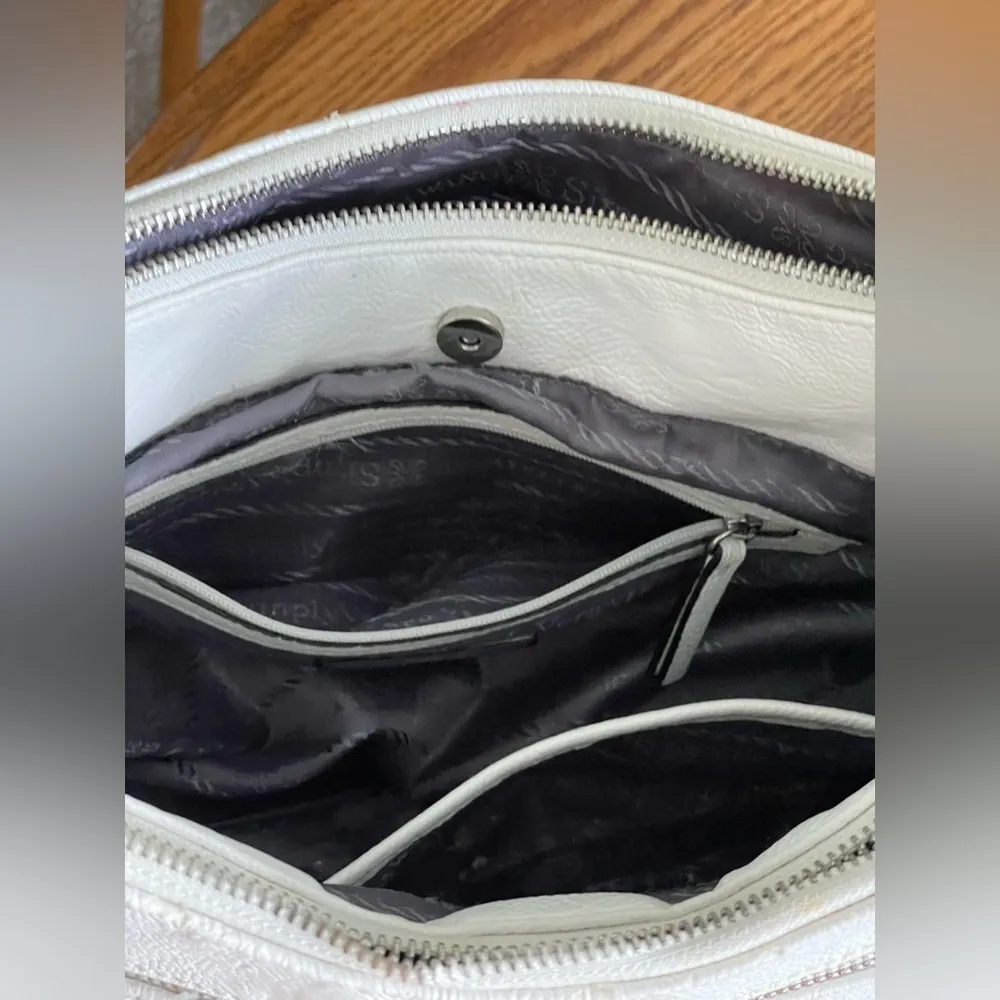 Simply Vera Wang Vintage Hobo Bag Color White Classic Y2K 90s - Image 11