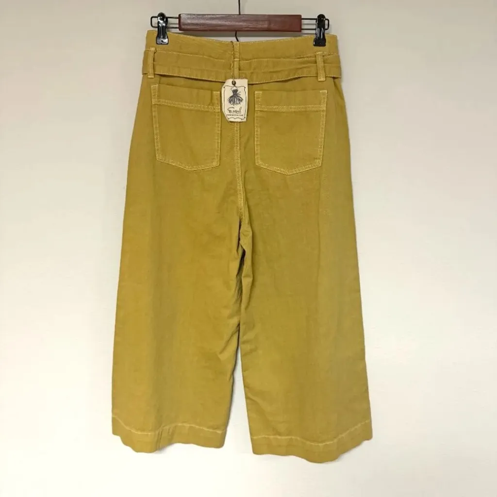 Easel Mustard Wide-Leg Pants - Image 3