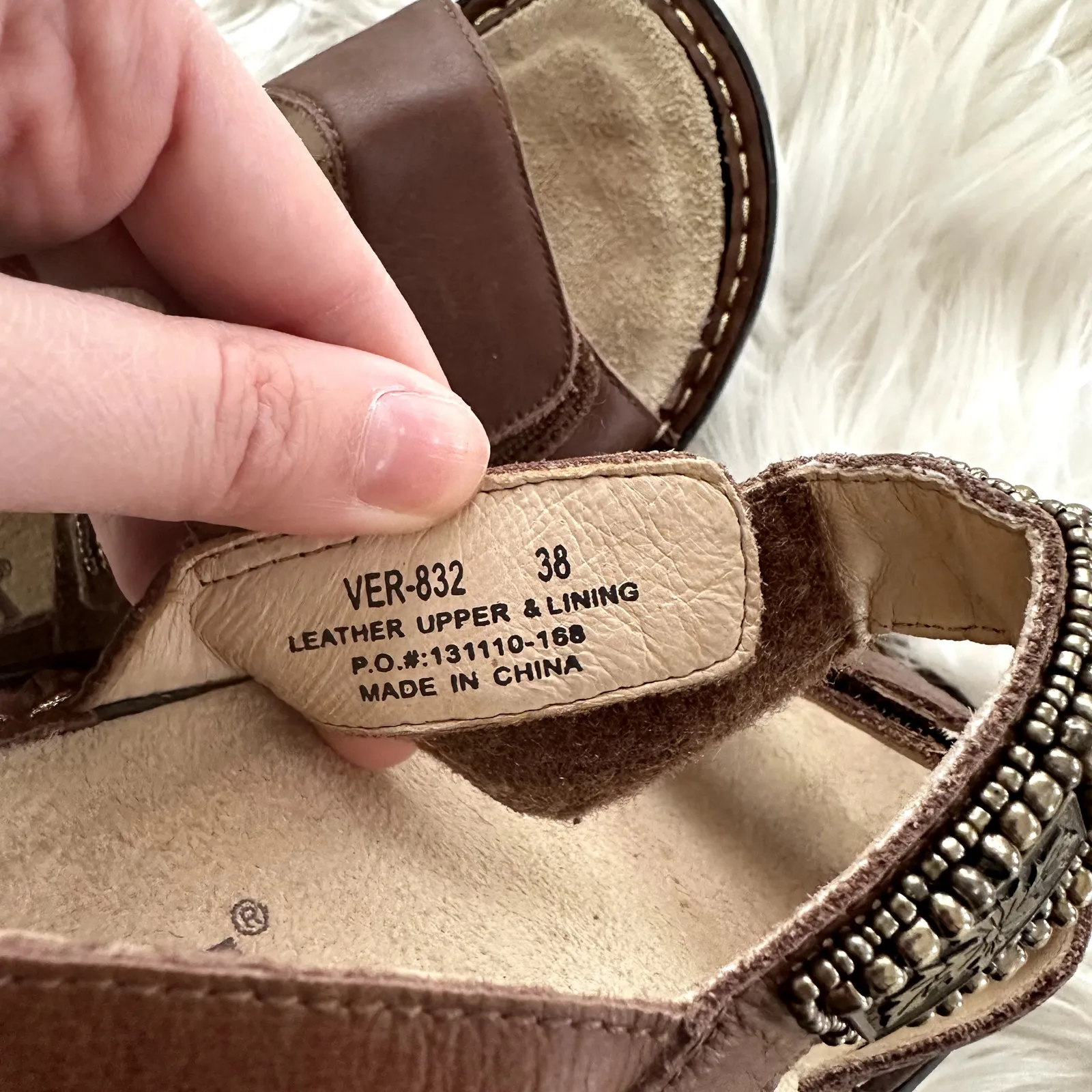 Alegria Verona Hickory Chain Gang Leather Sandals Sz 7.5 - Image 4