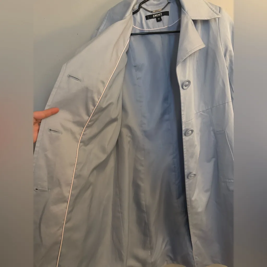 DKNY light blue women’s trench coat - Image 3