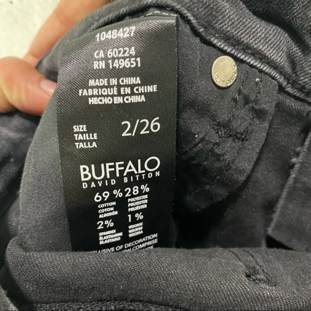 Buffalo David Bitton Francesca Womens Jeans Size 2 Stretch Gray Denim Skinny Mid - Image 8