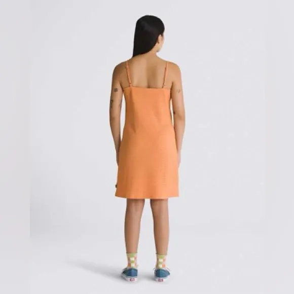 VANS BENTON CAMI WOMENS mini DRESS COPPER TAN oversized Small - Image 10