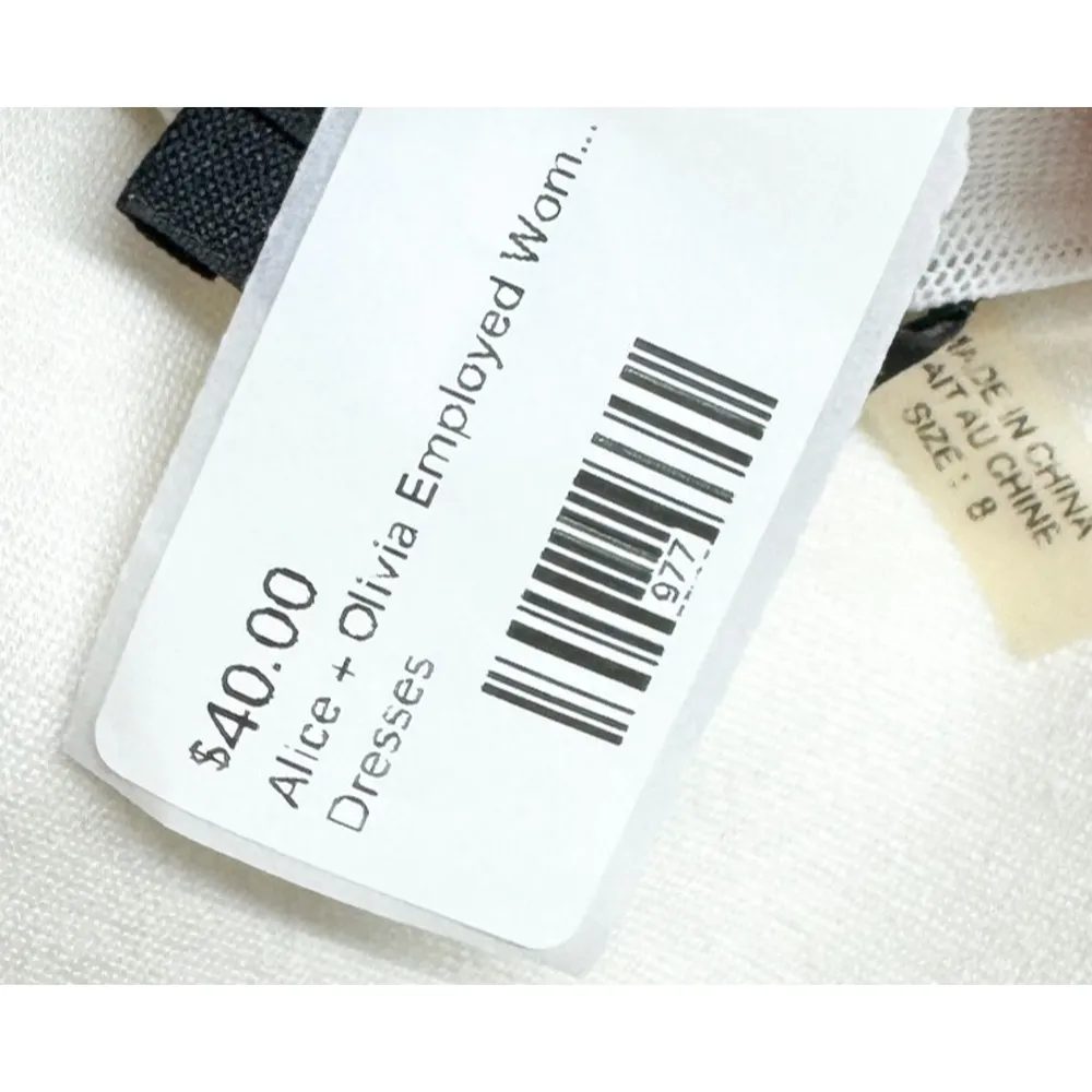 Alice + Olivia Dress Women Size 8 Black Harris Peplum Mini Employed Sleeveless - Image 3
