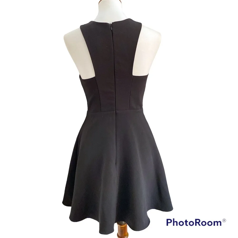 Lulu’s Black cross front fit and flare dress new with tag size XS - Image 2