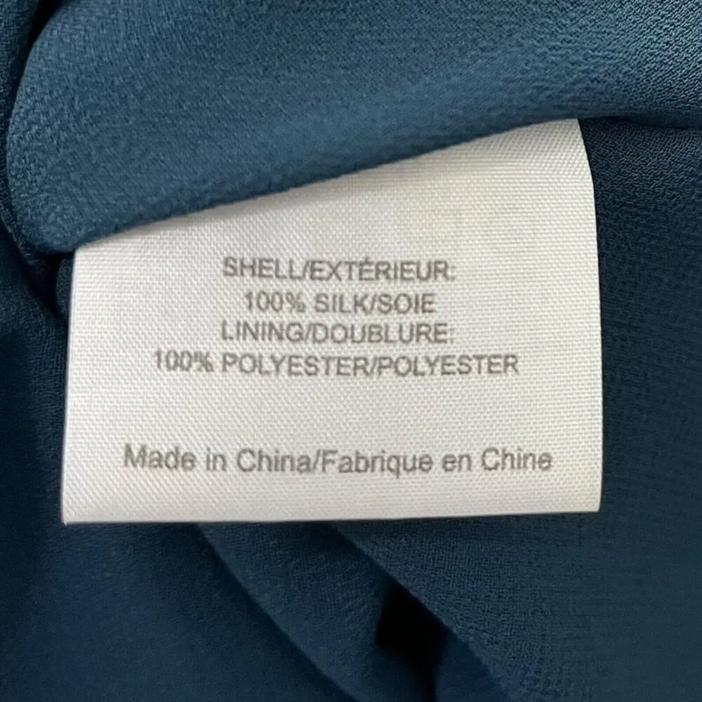 Tory Burch Hadley Silk A Line Dress in Deep Sea Blue Mini Women’s Size 14 - Image 8