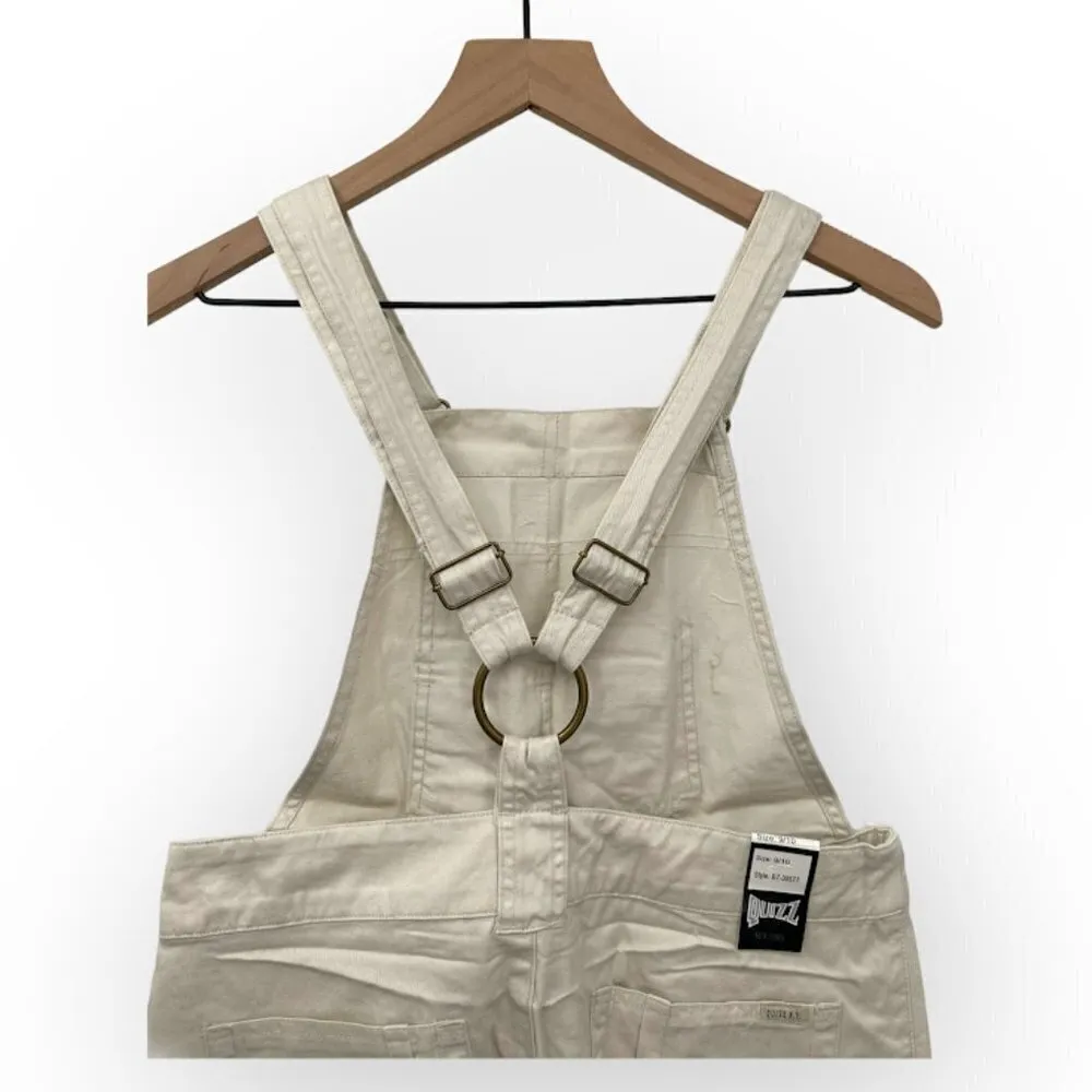 Vintage Y2K Quizz New York Flare Leg Bib Overall Jeans 9/10 NWT White Size undefined - Image 9