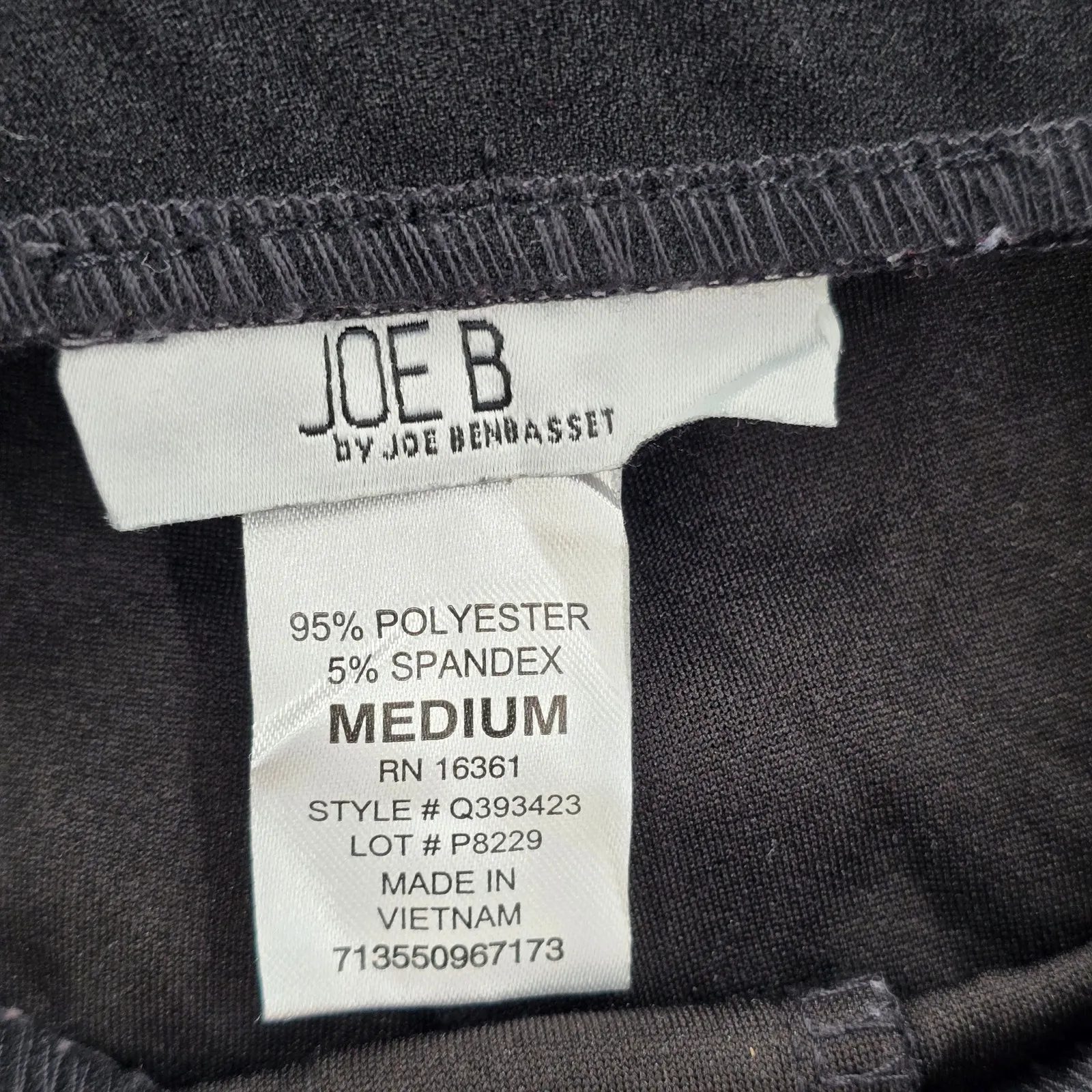 Joe Benbasset Black Stretch Skinny Bottoms Dress Pants M Medium - Image 7