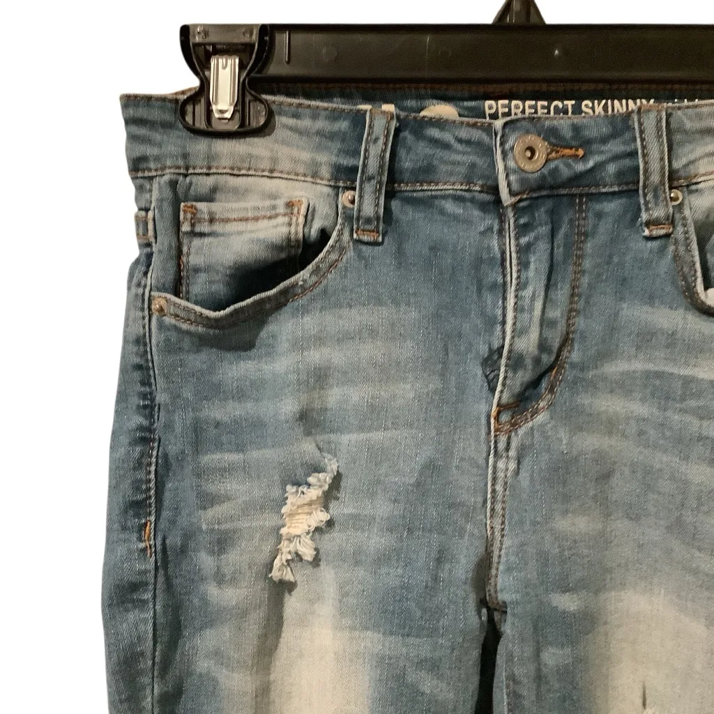 S.O.N.G. Perfect Skinny mid rise Chewed Hem ANKLET Distressed Skinny Jeans Blue Size undefined - Image 5