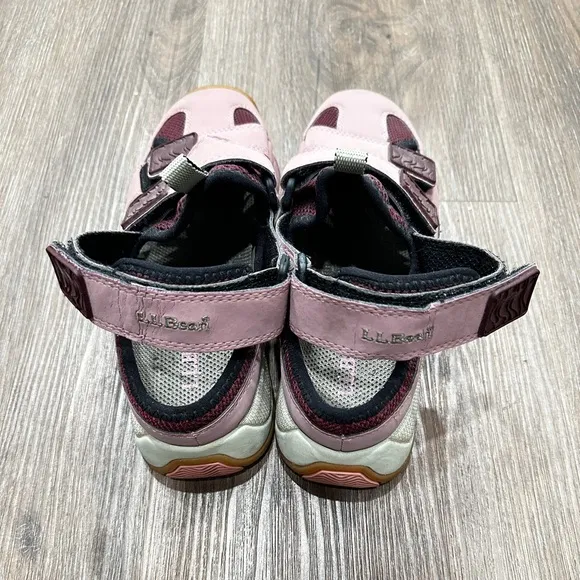 L.L. Bean Womens 7 Closed Toe Hook‎ and Loop Sport Sandals Adjustable Active Pink - Image 6