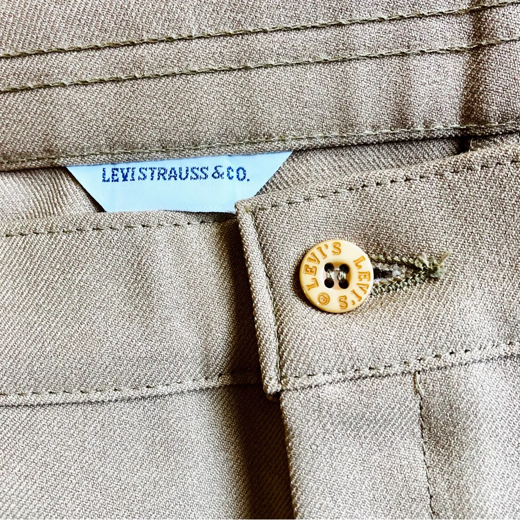 Vintage Levi’s wide leg twill pants - Image 4