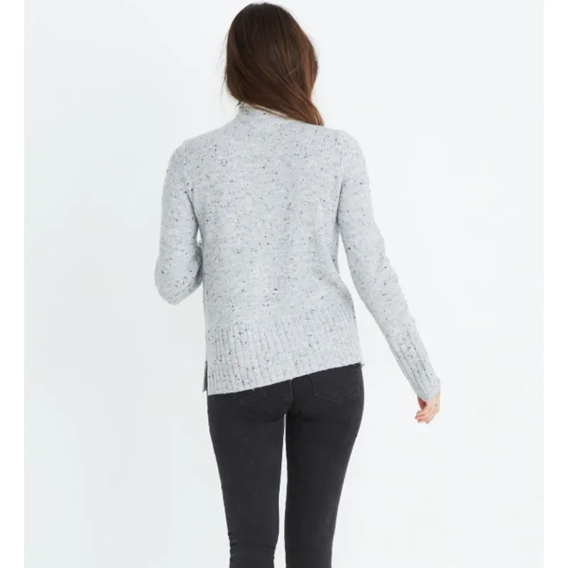 Madewell Coziest Yarn Donegal Inland Turtleneck Sweater Smoke Size Medium - Image 3