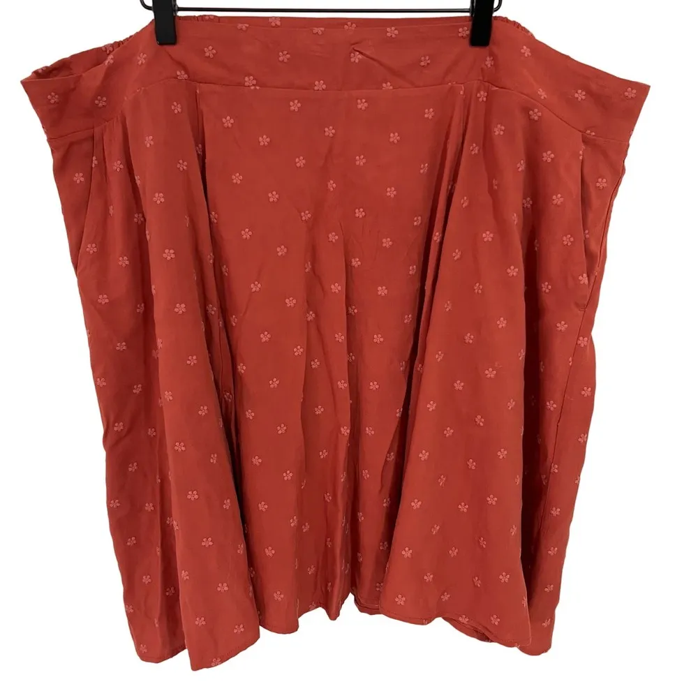 Torrid High Waist A-Line Skirt Embroidered Eyelet Red Size 4 (4X / 26) - Image 3