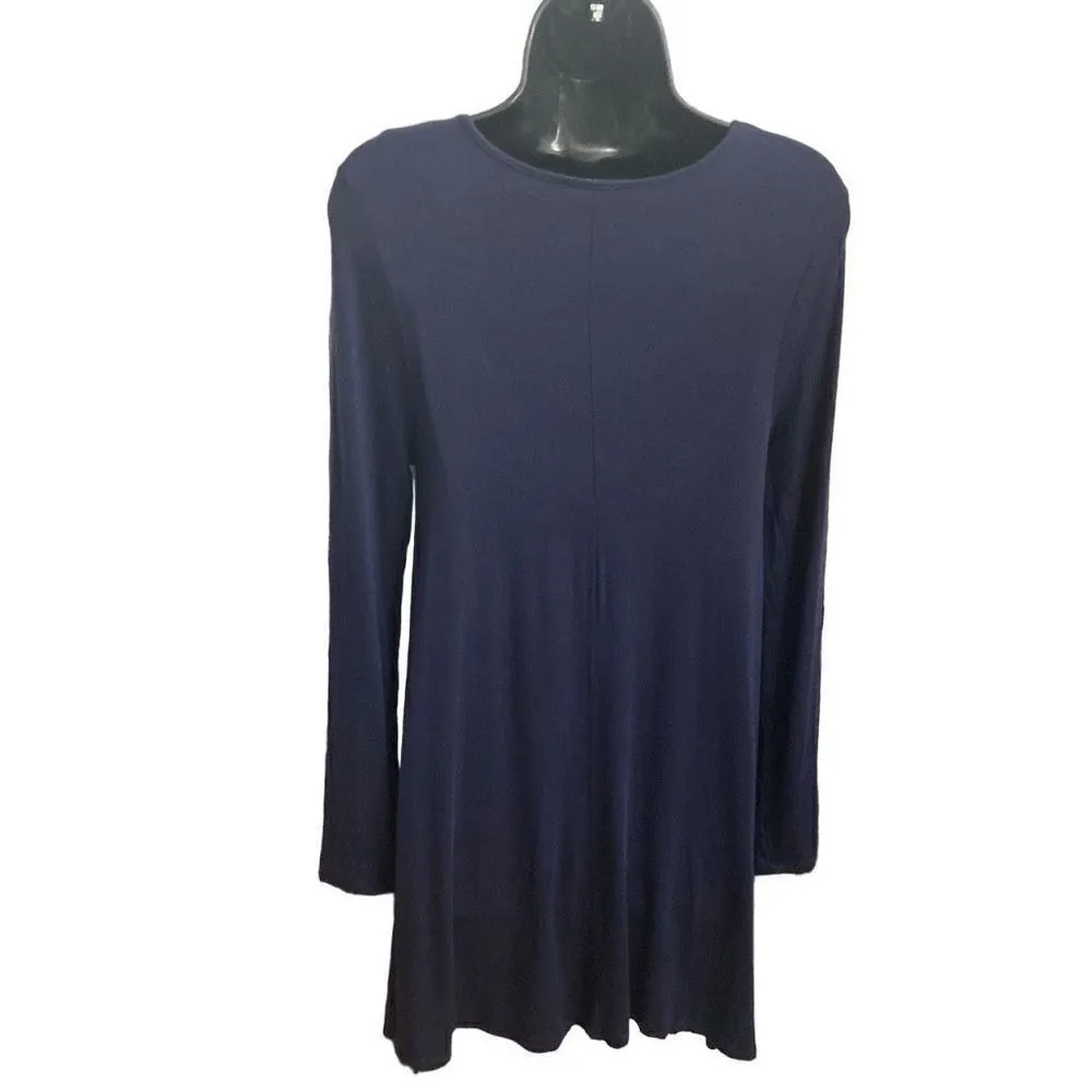 ZENANA OUTFITTERS Women’s‎ Blue Dress Stretch Long Sleeves Size Small Length 32” - Image 2