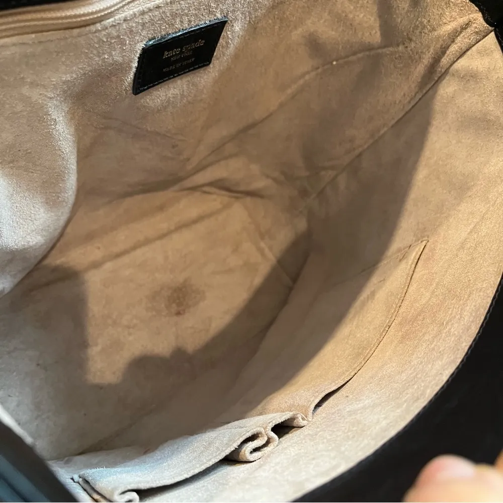 Vintage Rare Style Kate Spade New York Black Leather Classic Tote - Image 13