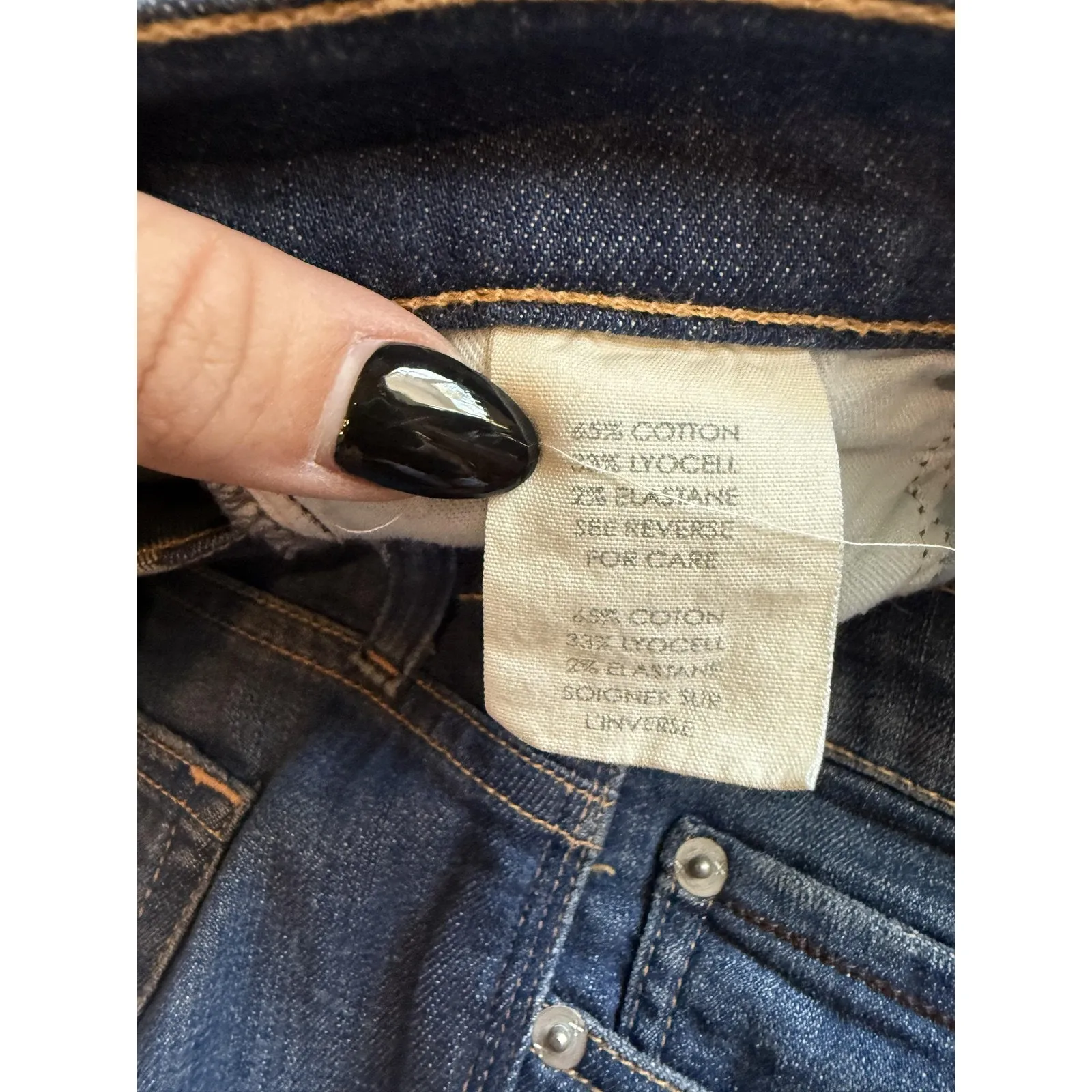 Elizabeth and James Deb Jeans Womens 29 Skinny Stretch Raw Hem Made USA - Image 5