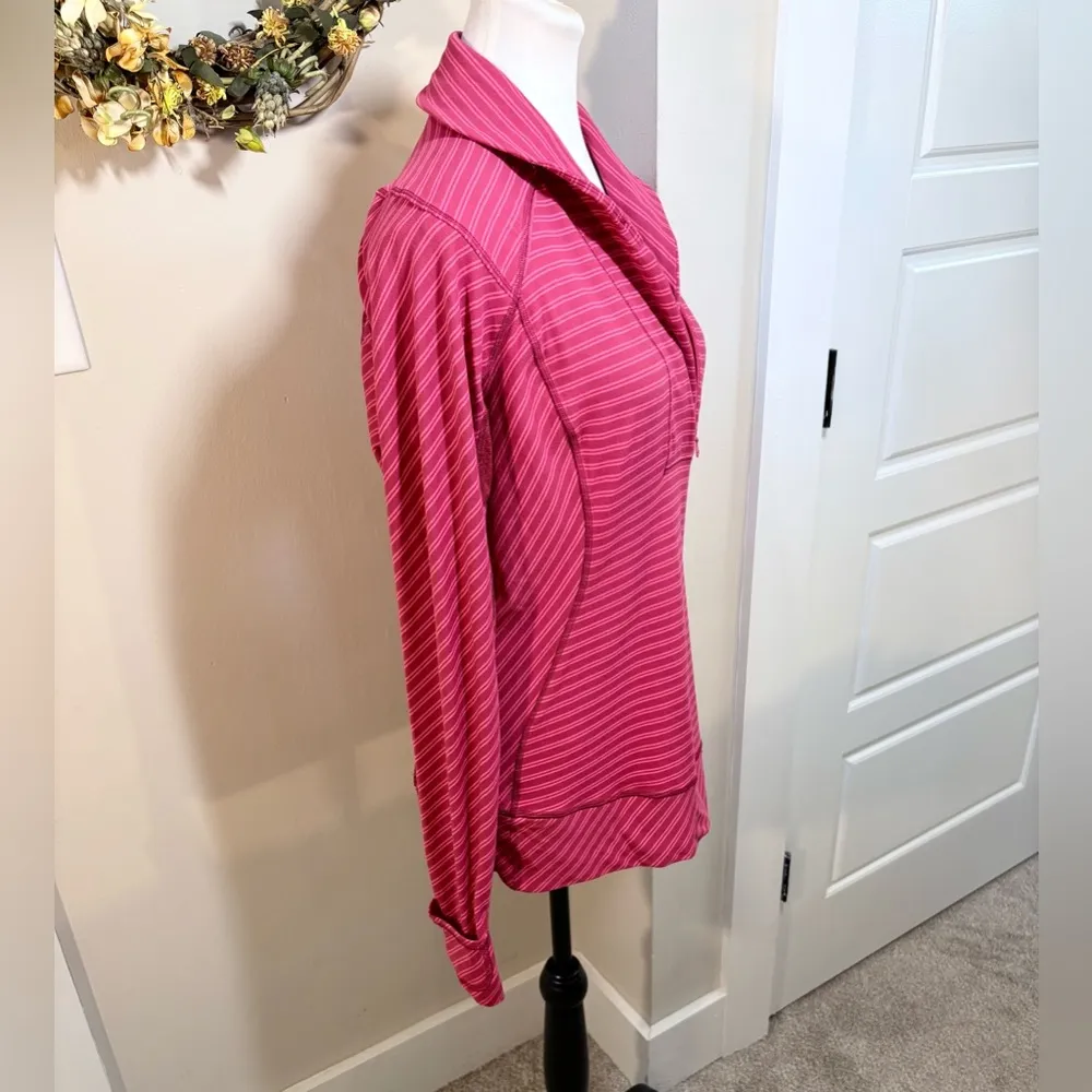 LULULEMON Think Fast Pullover Double Trouble Stripe Boom Juice Womens Sz 12💚 - Image 7