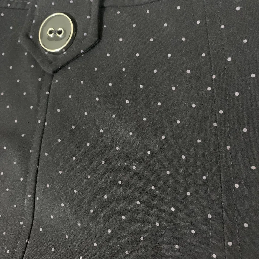 Joe Benbasset Black Polka Dot Mini Skirt with Buttons Size 3 - Image 10