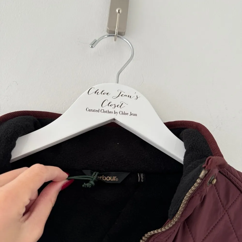 BARBOUR Beadnell Quilted Maroon Jacket 14 - Image 6