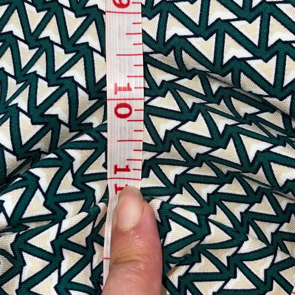 JL Jules & Leopold Womens Geo Kick Flare Pull-on Pants Green White Medium NWT - Image 9