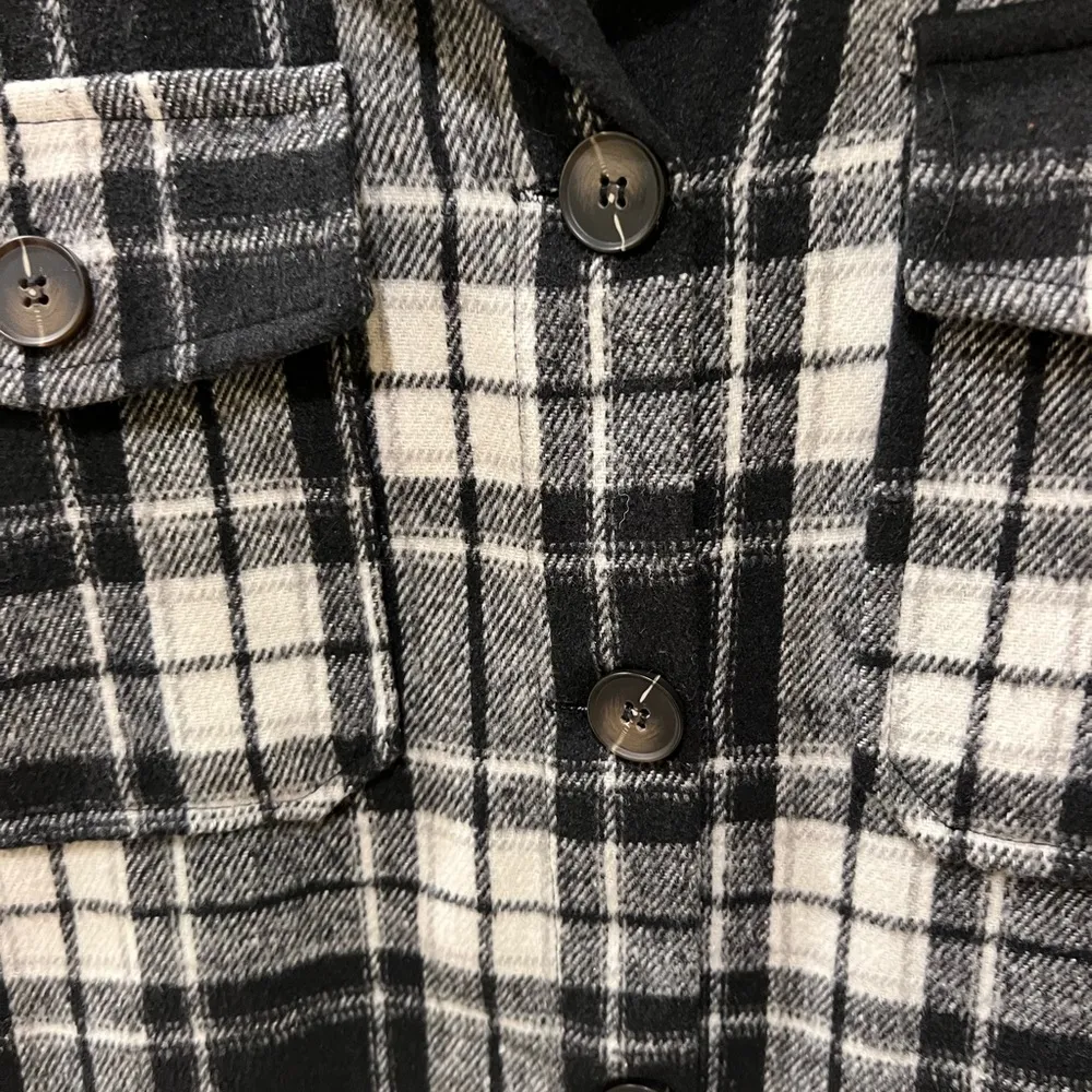 Thick plaid flannel shirt Black Size M - Image 4