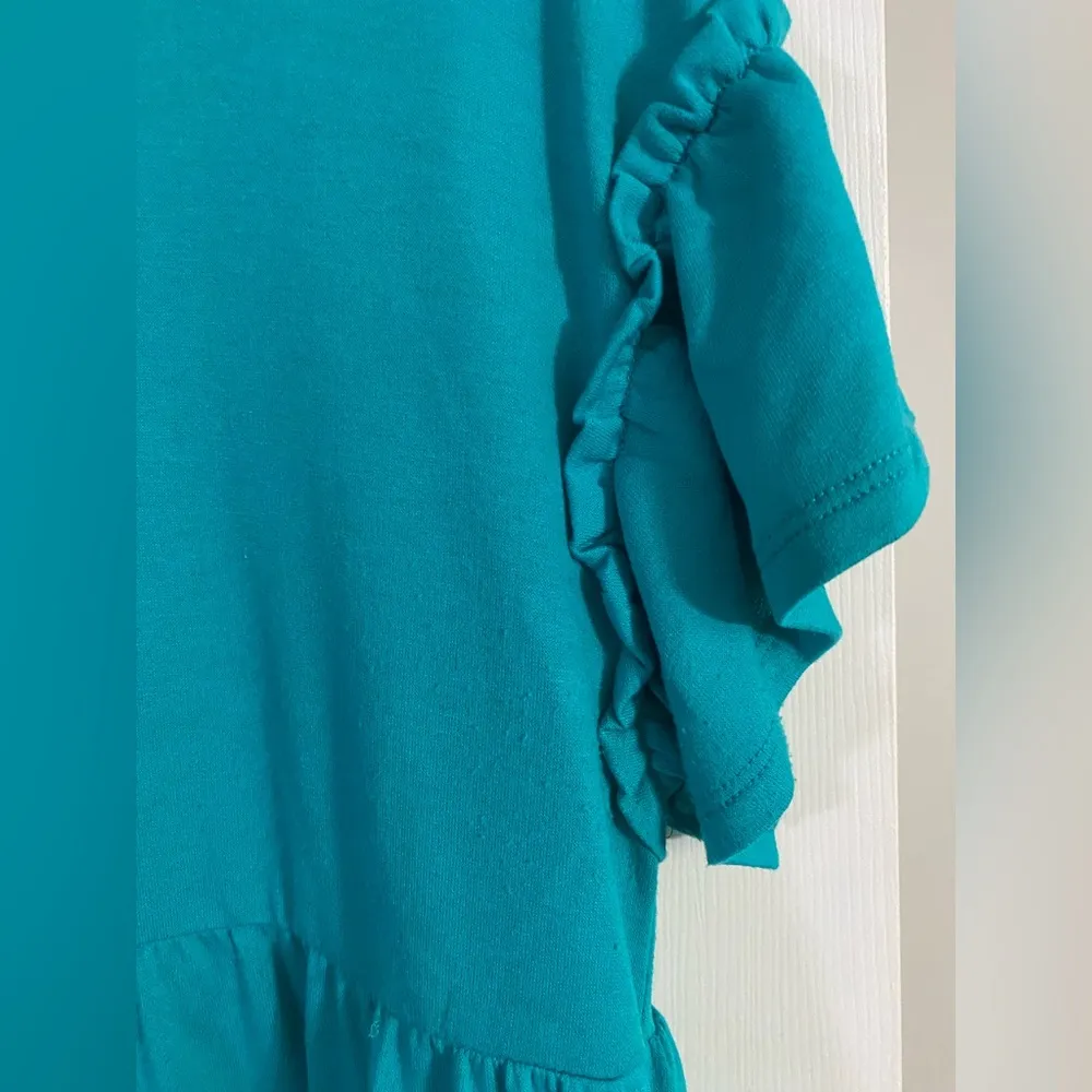 Crown & Ivy Blue Flutter Sleeve Midi Dress - Image 3