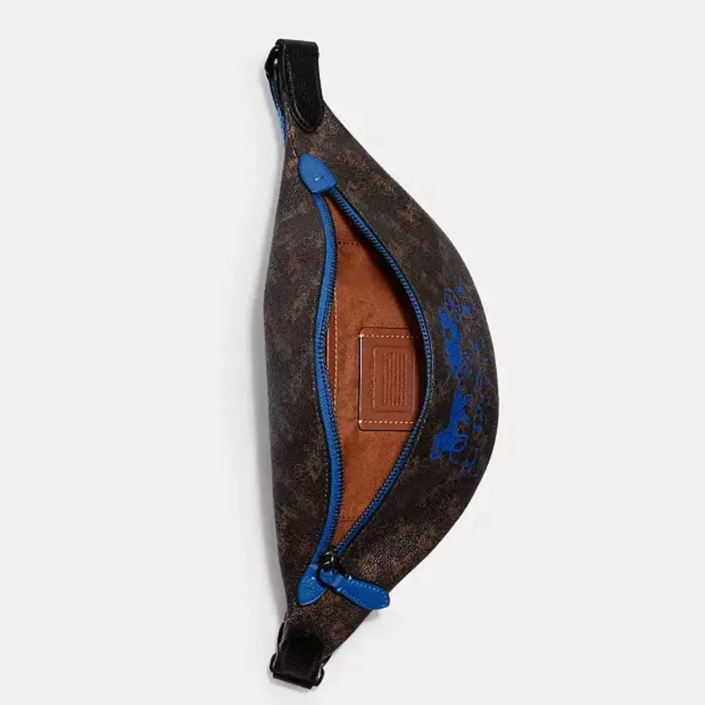 Coach Men's Belt Bag Black and Blue Belt Bag Women's Belt Bag - Image 4