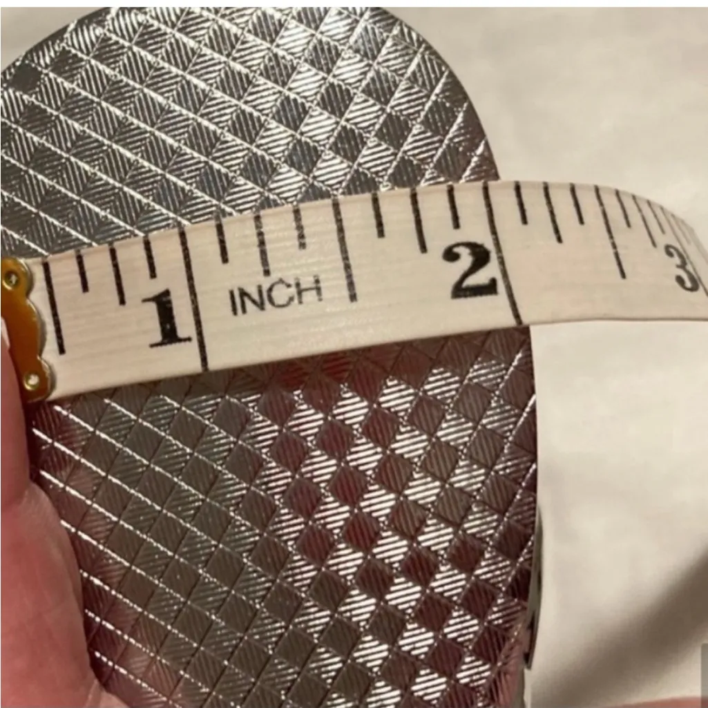 Simon Straw Bags Co Metal Clutch with Mirror Silver - Image 6