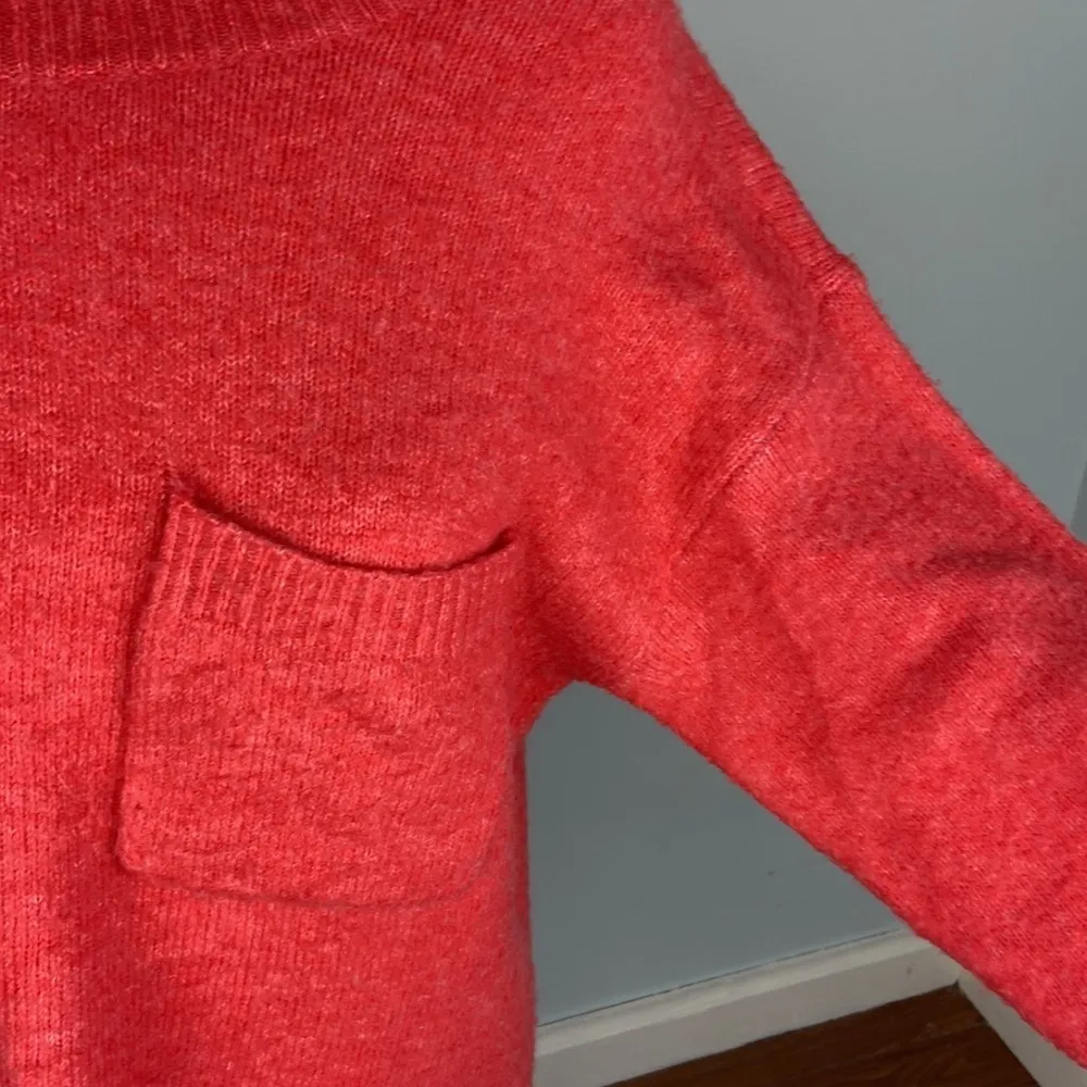 SANCTUARY Wool Sweater Knit Orange Gorpcore Oversized Wool Dolman Cozy Size M - Image 4