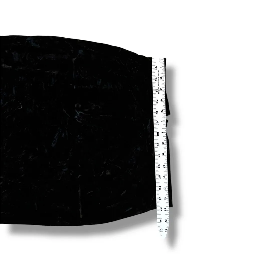 VTG  Velour Maxi Skirt Black High Waisted Maxi Pencil Women's Formal Grunge 90s - Image 8