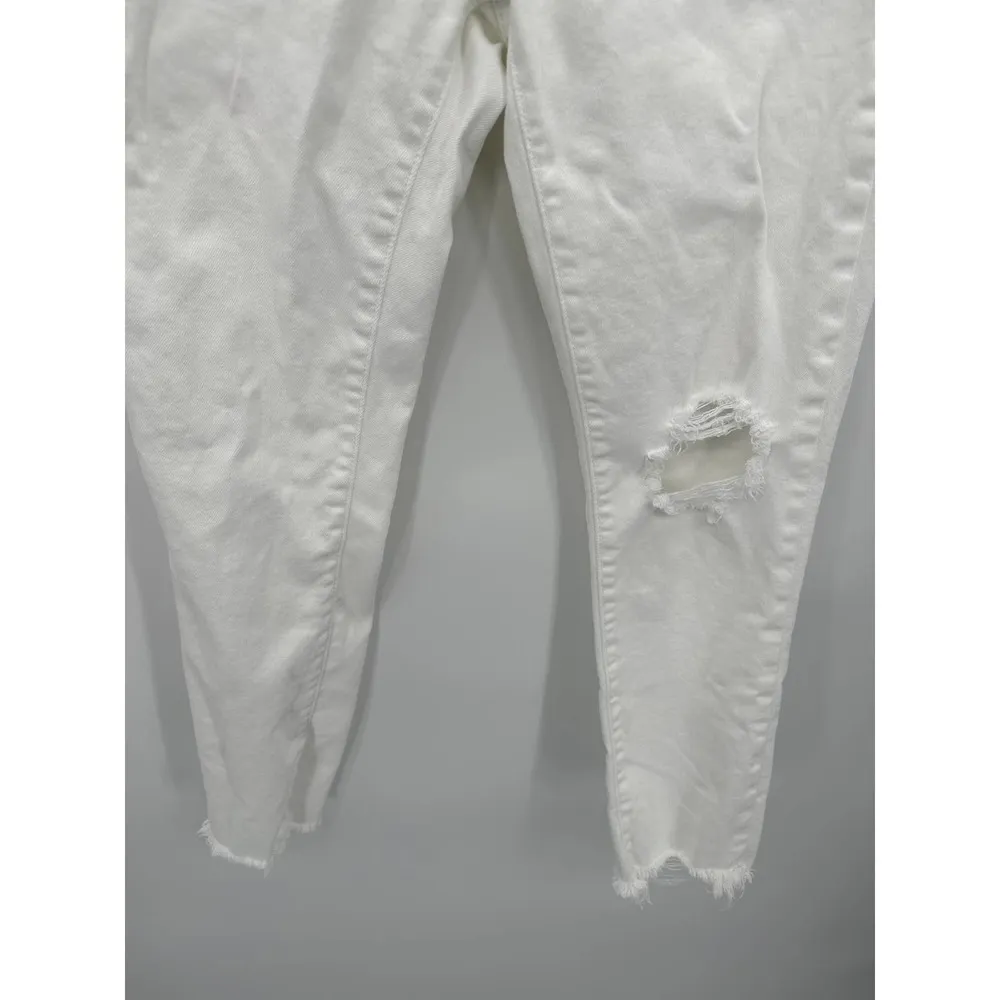 Levi's 721 High-Rise Ankle Skinny Iced Out White Denim Jeans Women's Size 30 - Image 4