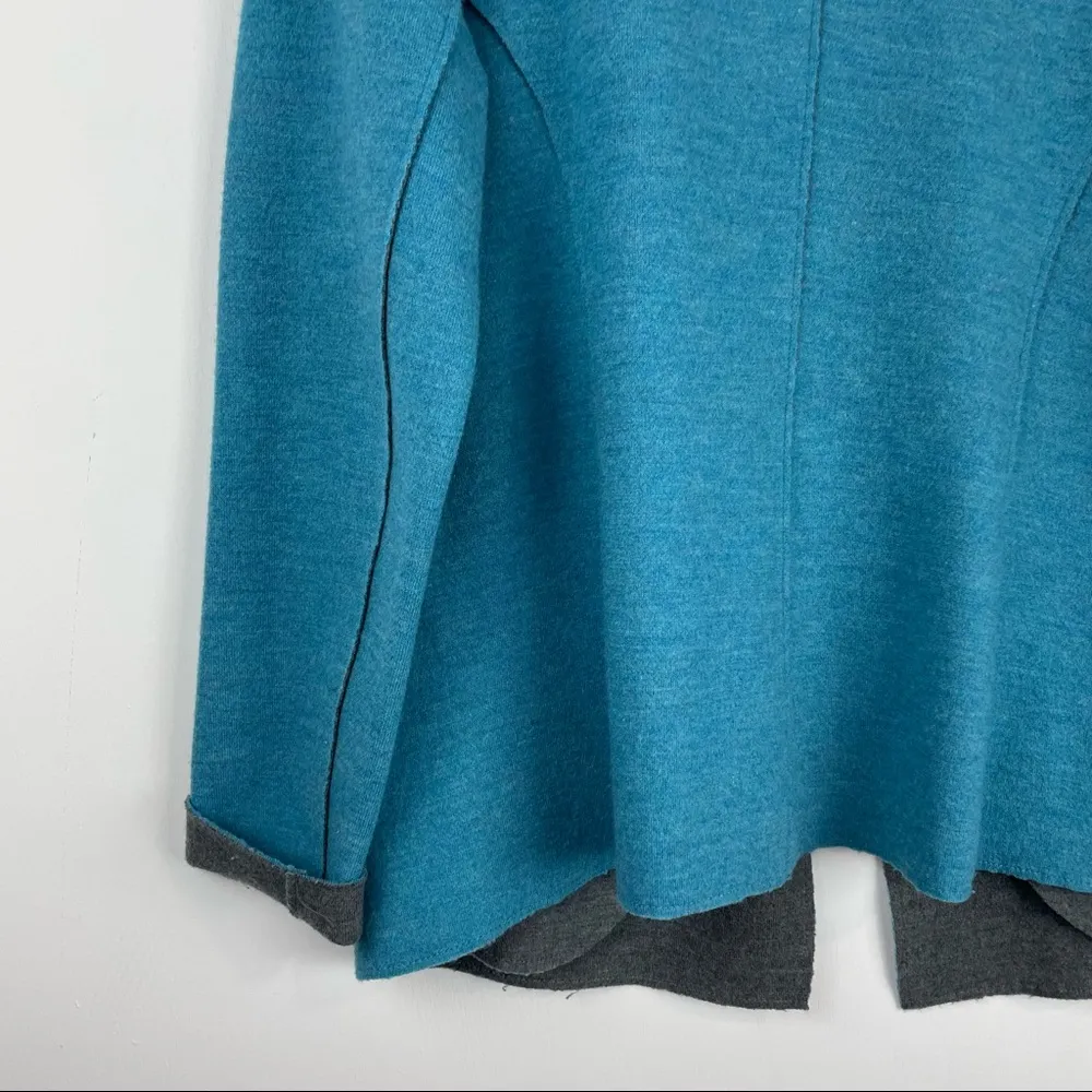 Eileen Fisher Womens Sweater Jacket Shaped Merino Wool Double Knit Sz Large - Image 15