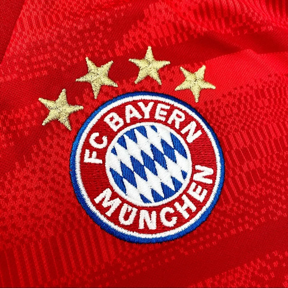 Adidas FC Bayern Munchen Munich Soccer Jersey Womens Small Red White Fan Gift - Image 8