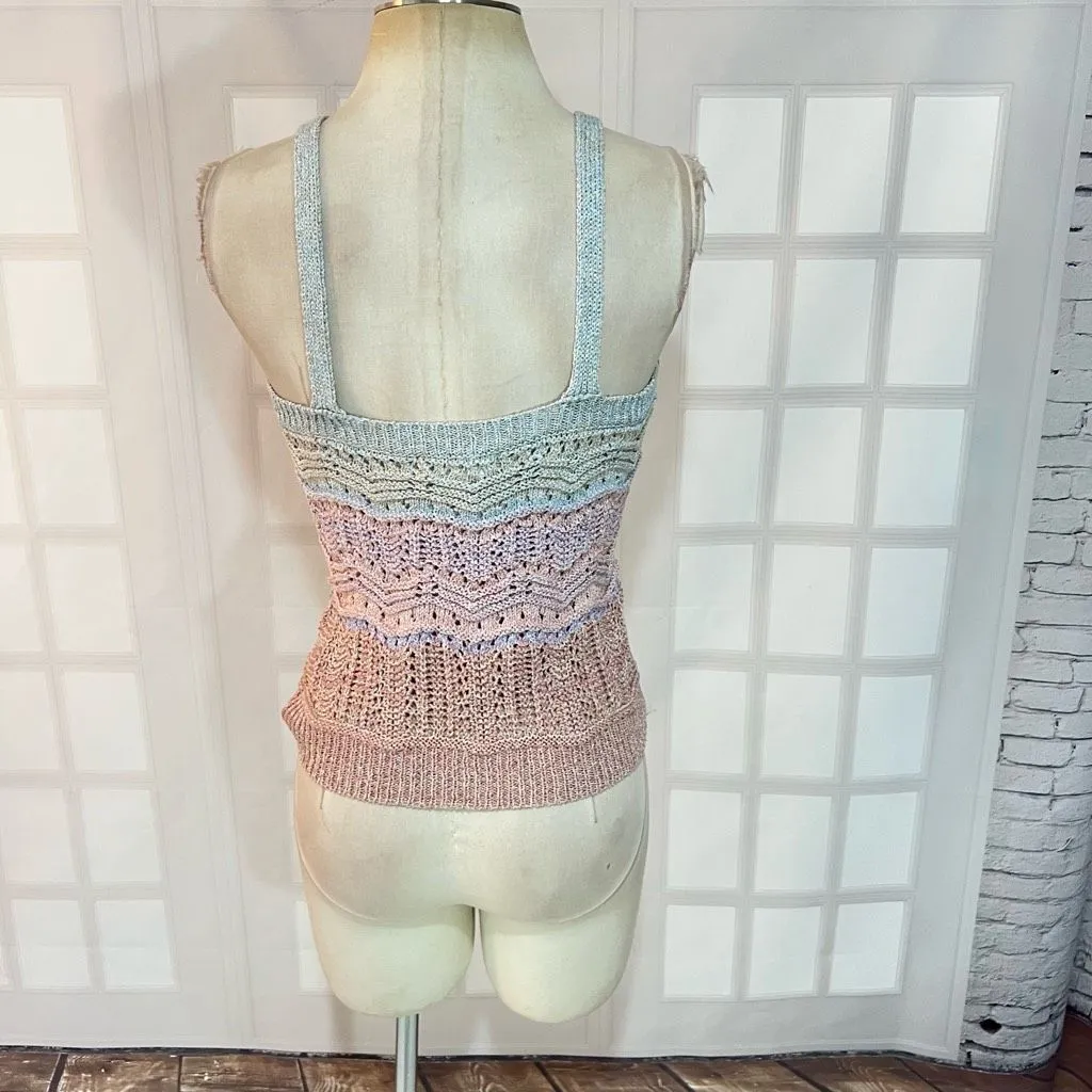 Heartloom ombré colorful knit sleeveless top size xs - Image 6