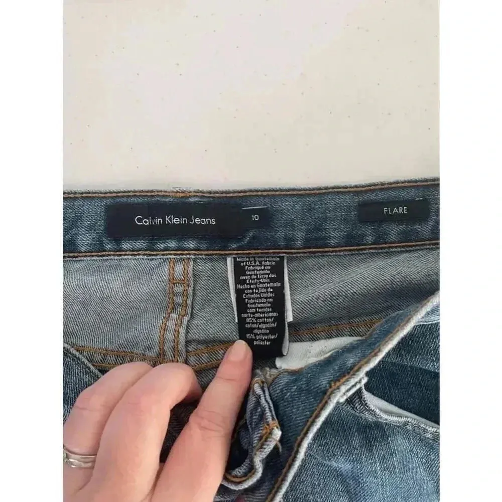 Women's Calvin Klein Jeans Flare Blue‎ Size 10 Vintage Y2K EUC! - Image 12