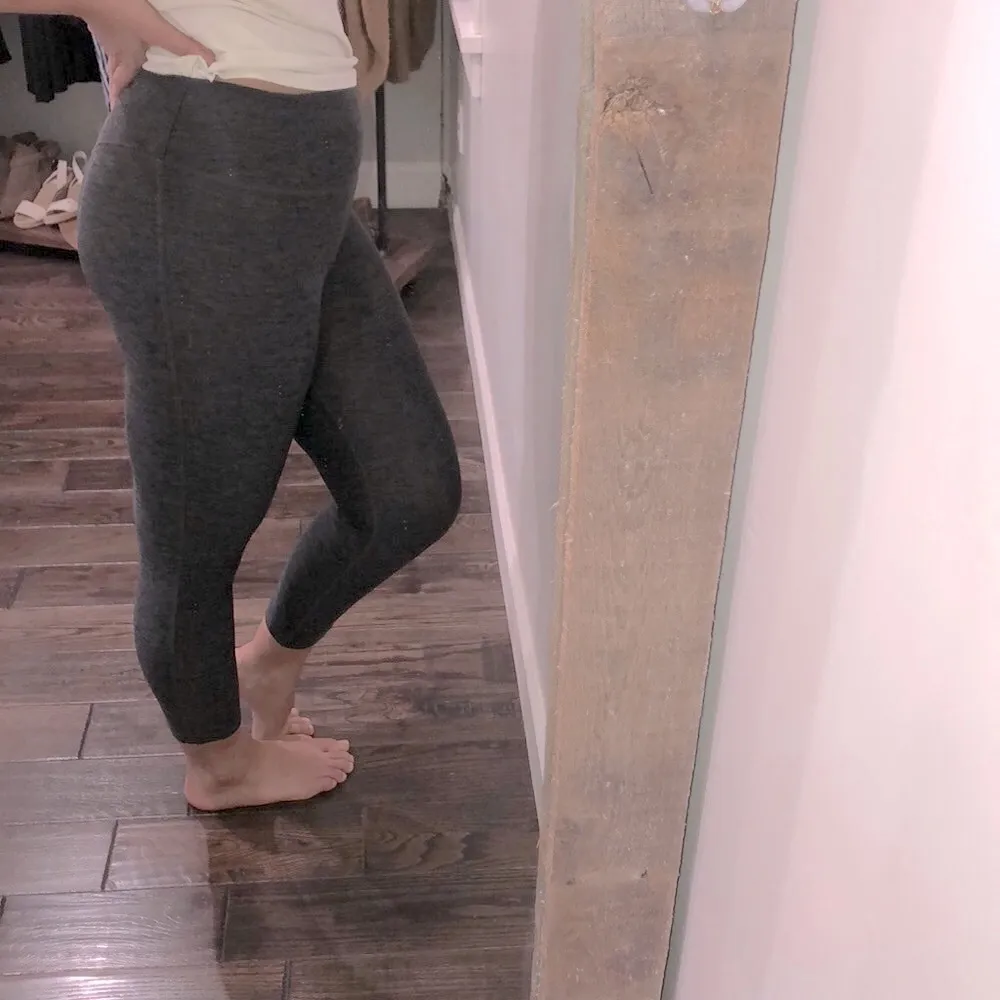 ABS medium grey black highwaisted fitness leggings - Image 4