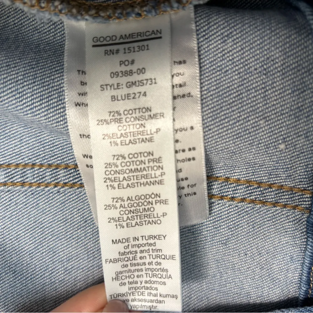 Good American Fit for Success Denim Jumpsuit Women’s size 1 - Image 6