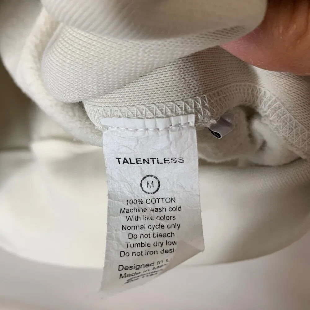 NWT Talentless Beige Hoodie Sz Medium - Image 4